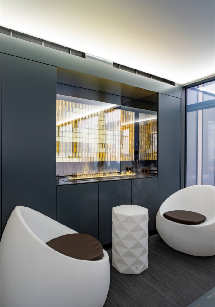 Шкаф для СПА-зоны с камином