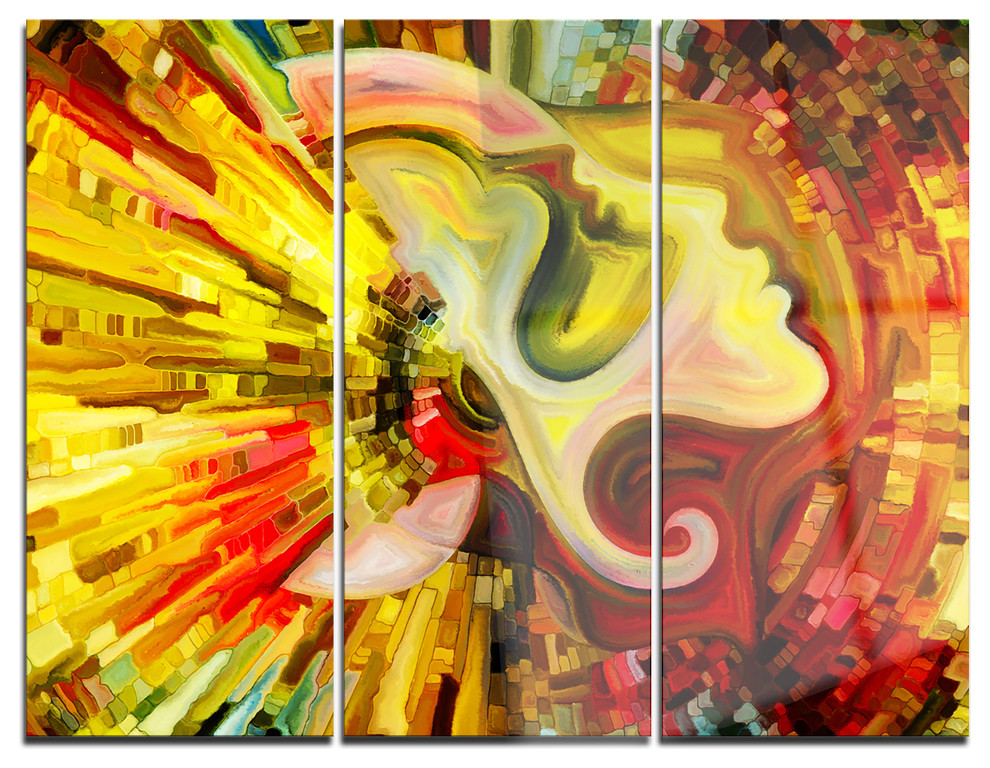 "Beyond Inner Paint" Glossy Metal Wall Art, 3 Panels, 36"x28", 36"x28