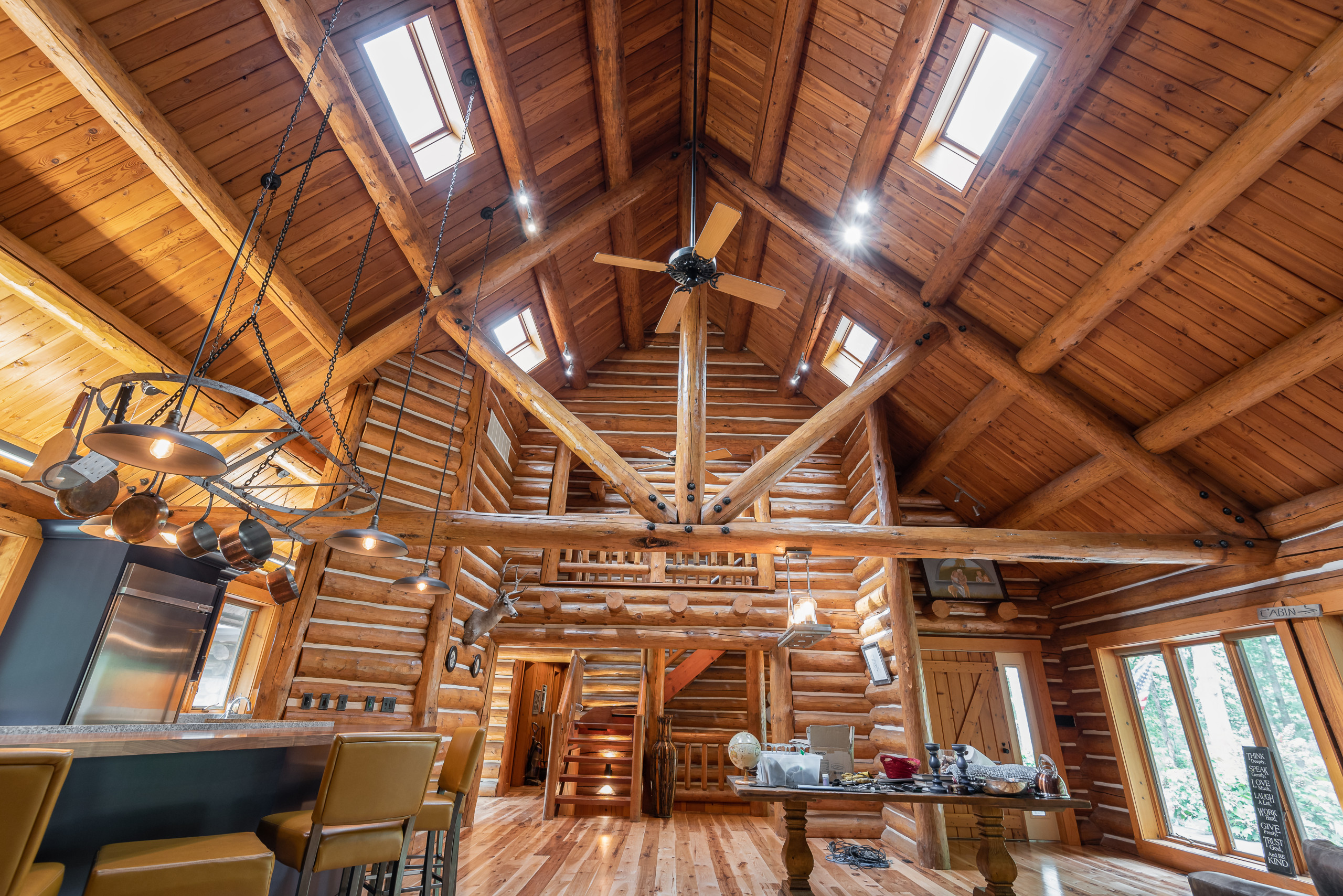 Modern Log Cabin Kitchen