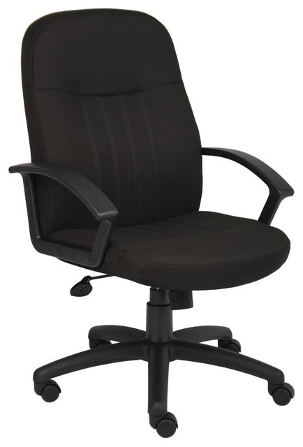 Boss Mid Back Fabric Managers Chair, Black