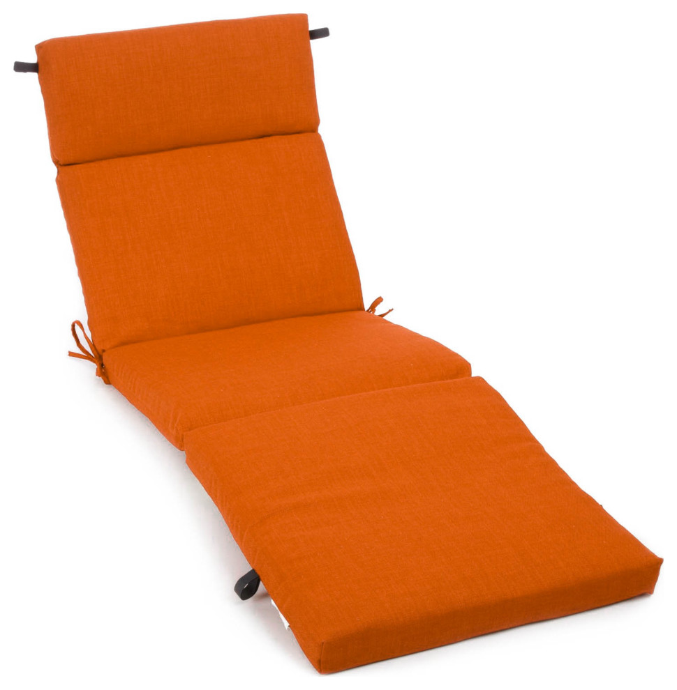 72" Outdoor Chasie Lounge Cushion, Tangerine Dream
