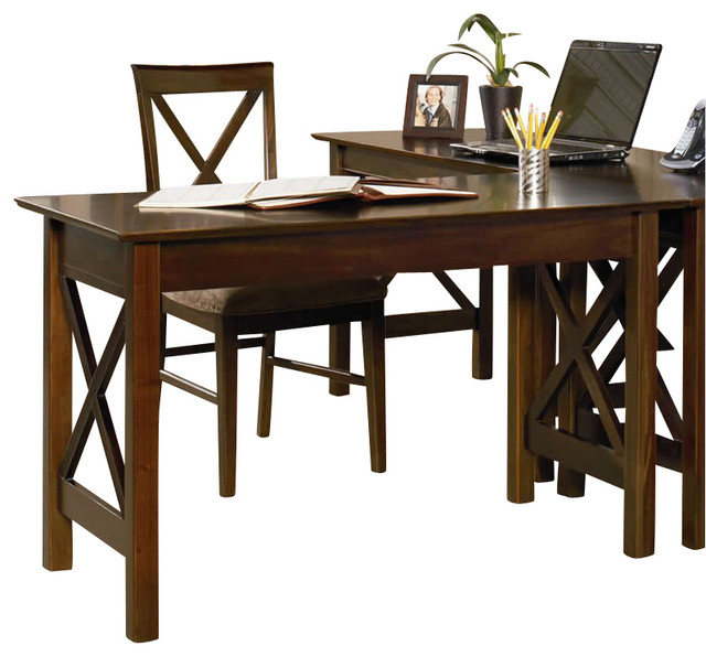 Atlantic Furniture Lexington Work Table In Antique Walnut