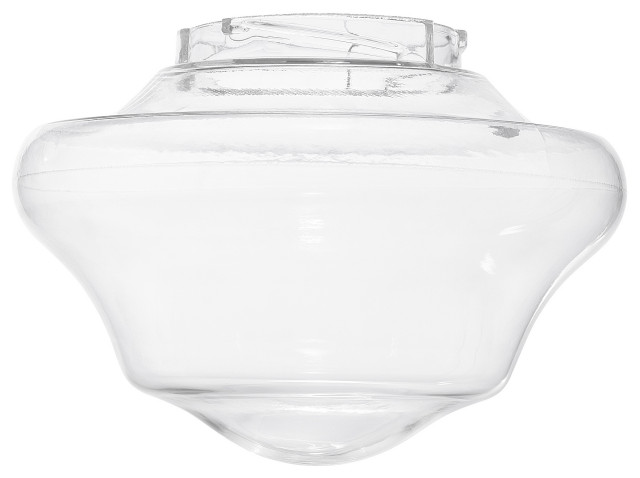 Schoolhouse Glass For Myfanimation Ceiling Fan Clear Transitional Lamp Shades By Buildcom Houzz Myfanimation Ceiling Fan Clear, Clear Ceiling Fan Shades