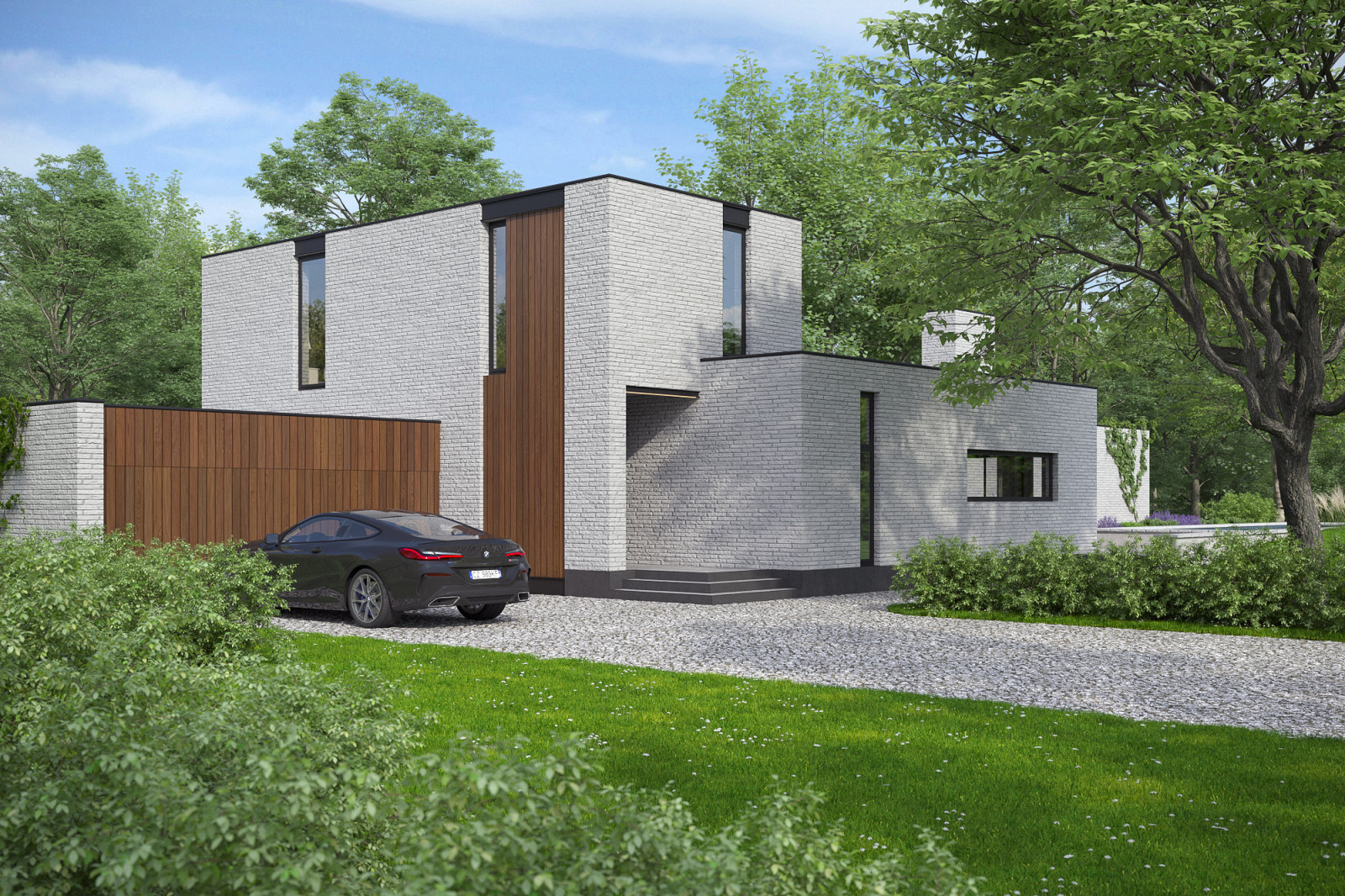 Современный дом с бассейном