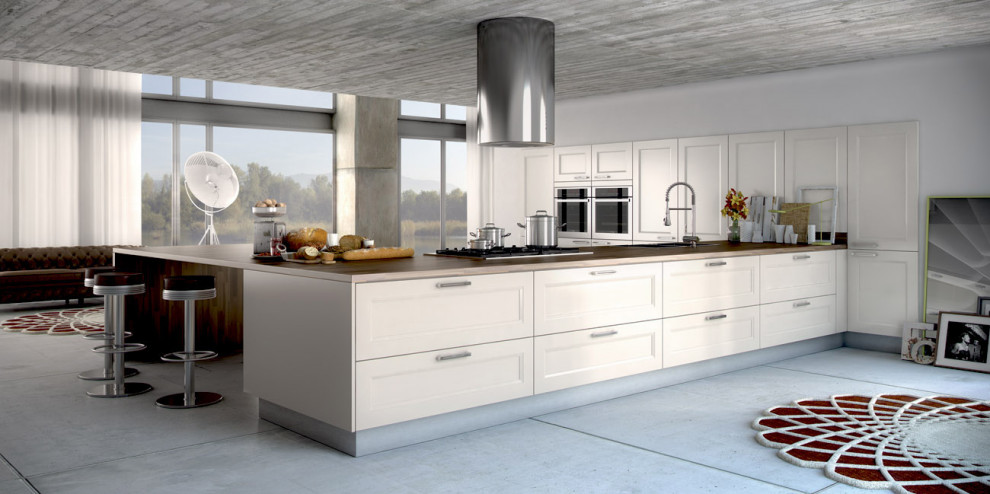 Design ideas for a contemporary kitchen in Le Havre.