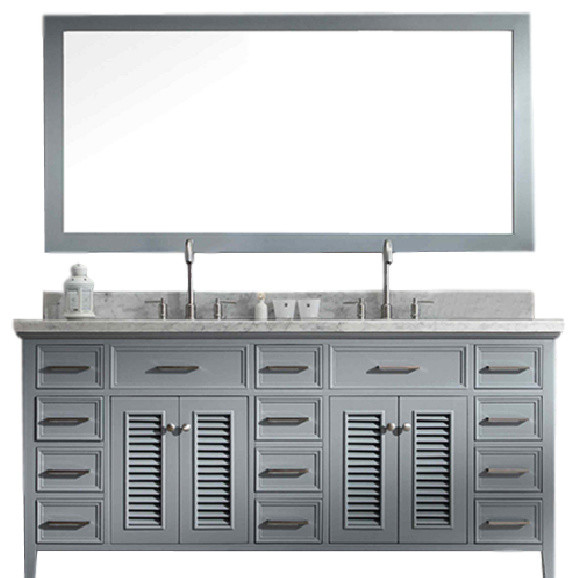 Ariel Kensington 73 Double Sink Bathroom Vanity Set Grey Beach Ariel Kensington 73 Double Sink Bathroom Vanity Set