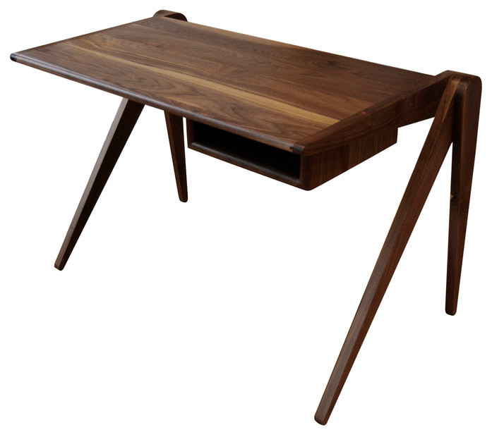 Desk Cubby, 44" Midcentury Desks And Hutches by New Breed