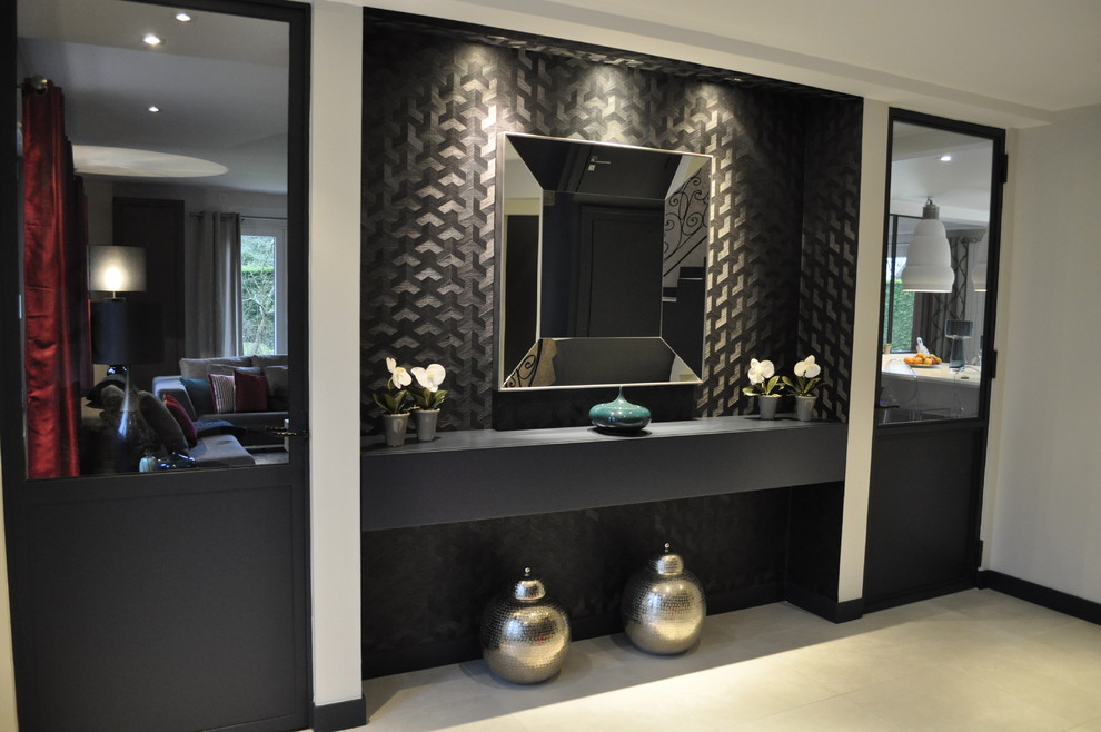 Idée de décoration pour une entrée design.