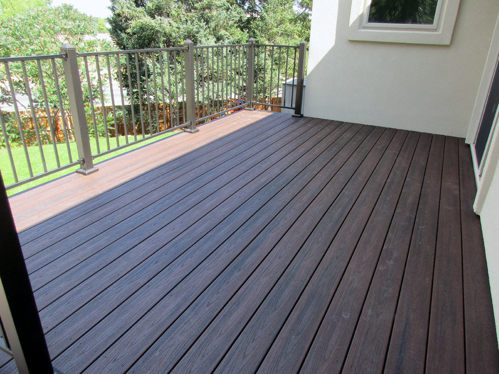Deck - mid-sized backyard deck idea in Denver