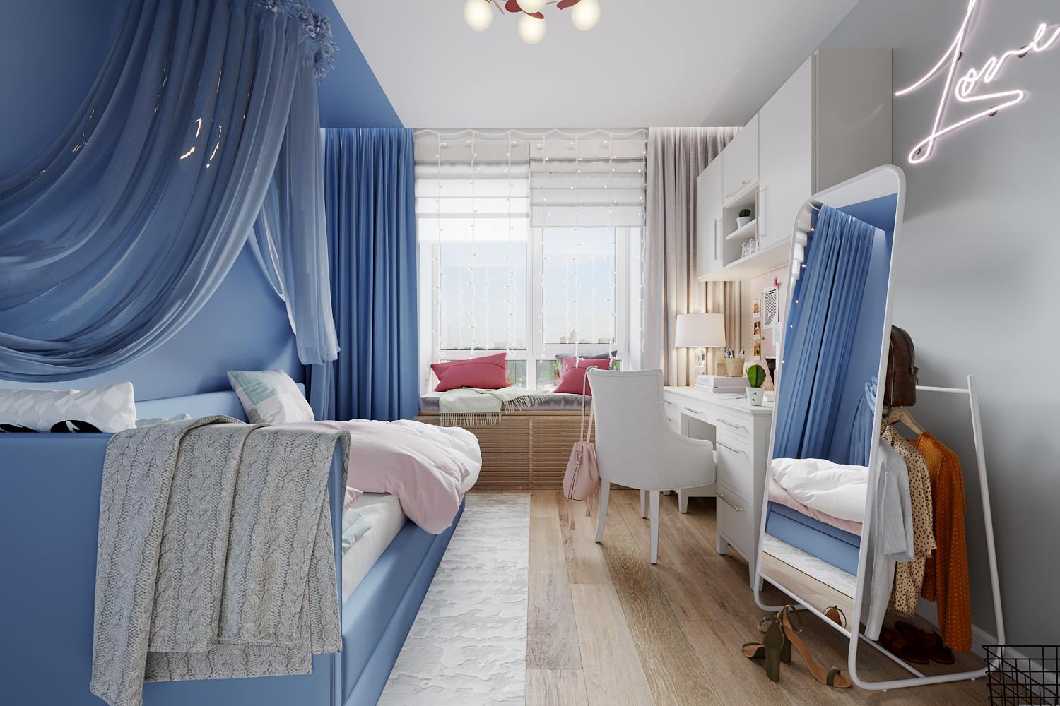 Колоритная квартира для семьи с двумя детьми (девочками)