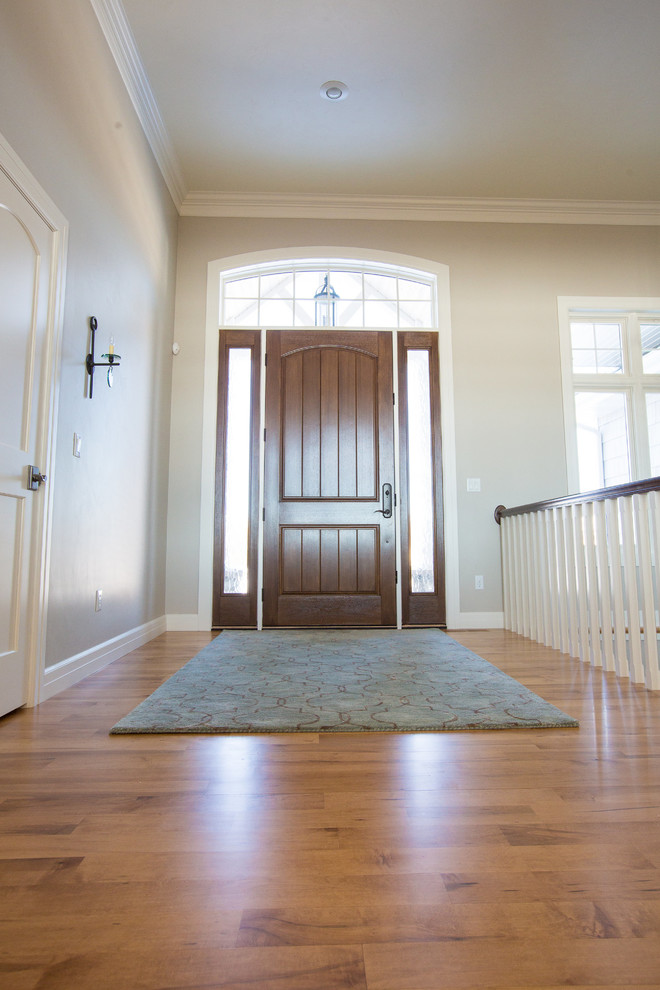 Inspiration for a mid-sized transitional foyer remodel