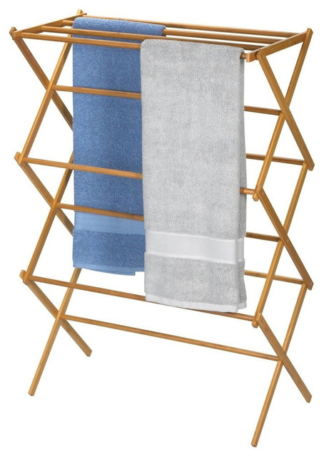 Wooden Folding Clothes Drying Rack, Wooden Laundry Hanging Rack
