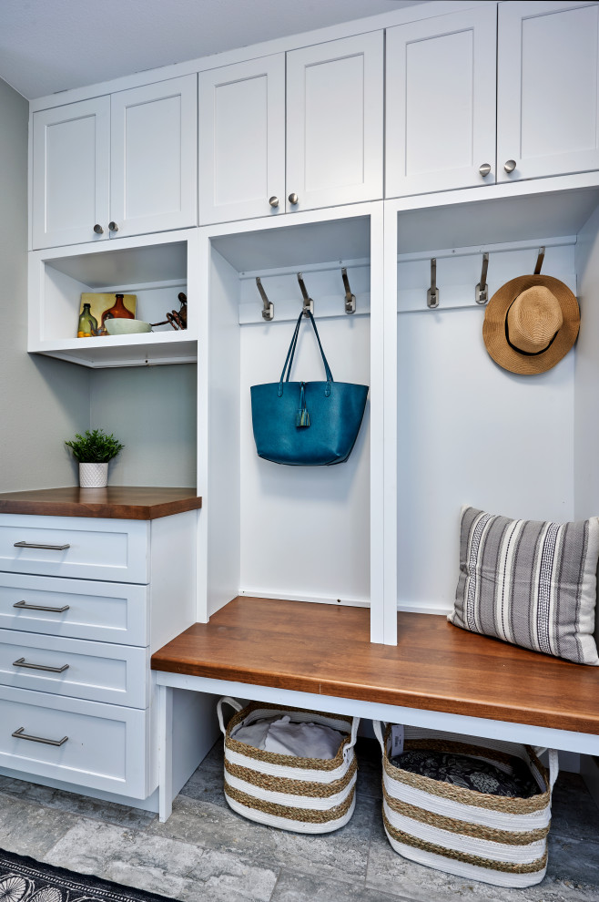 Inspiration for a transitional home design remodel in Denver