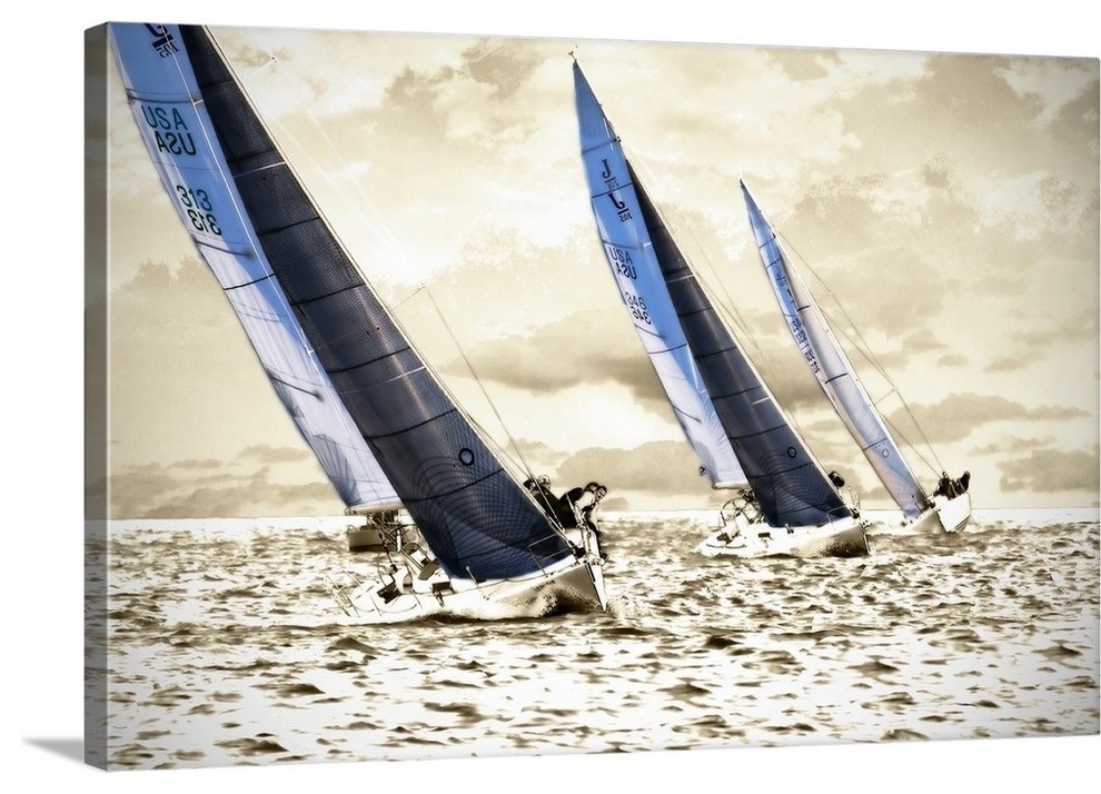 Racing Waters II Wrapped Canvas Art Print, 48"x32"x1.5"