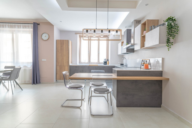 Casa Santa F&egrave; contemporary-kitchen