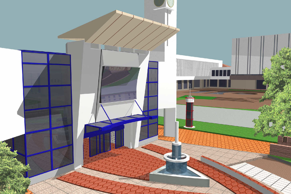 Дизайн экстерьера торгового комплекса