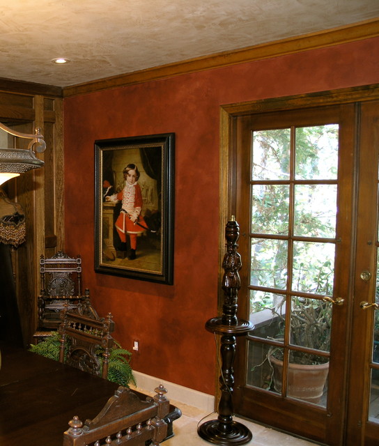 Plaster Traditional Dining Room Orange County by Red