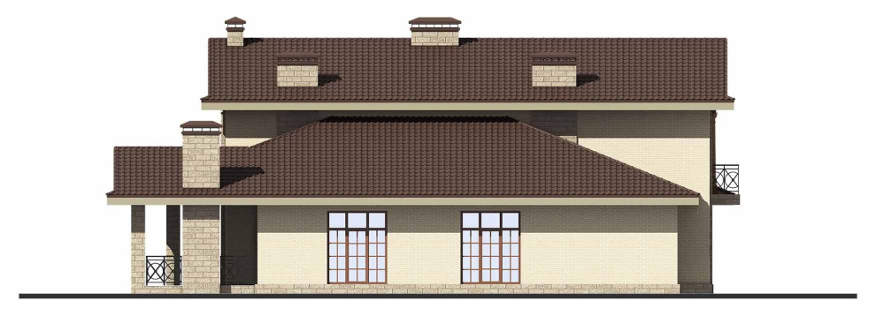 Проект дома с бассейном
