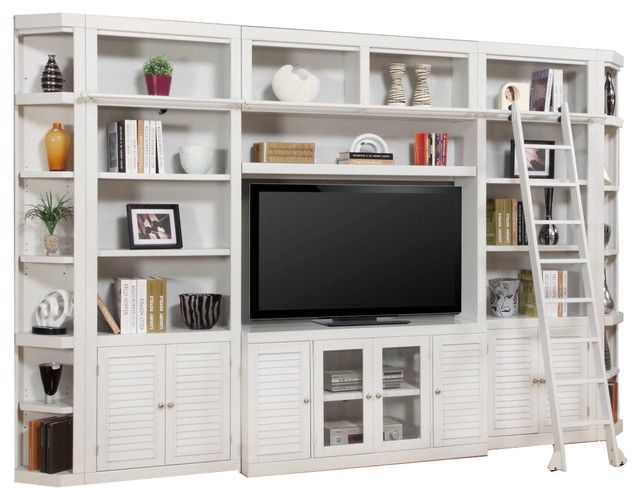 Parker House Boca 6-Piece Entertainment Wall Center in Cottage White, #2