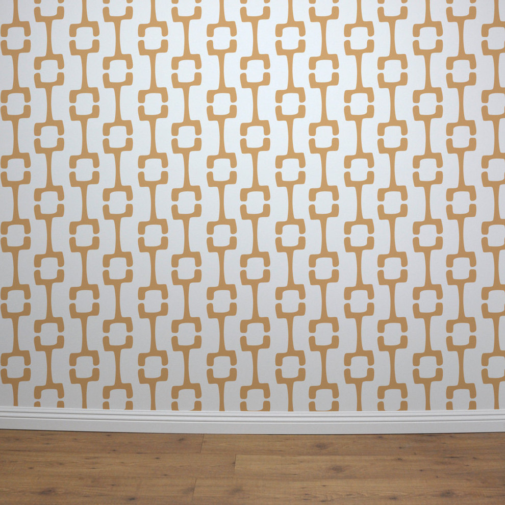 Tiki Retro Wall Stencil Contemporary Wall Stencils by Cute