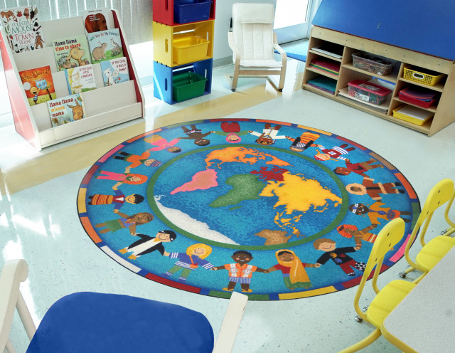 Kid Essentials Rug, Hands Around the World - Contemporary - Kids Rugs ...