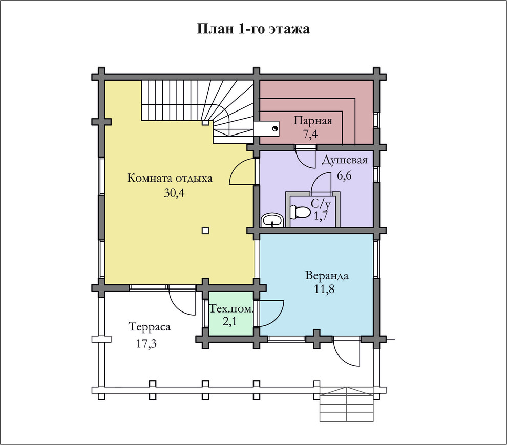 Баня в лесу