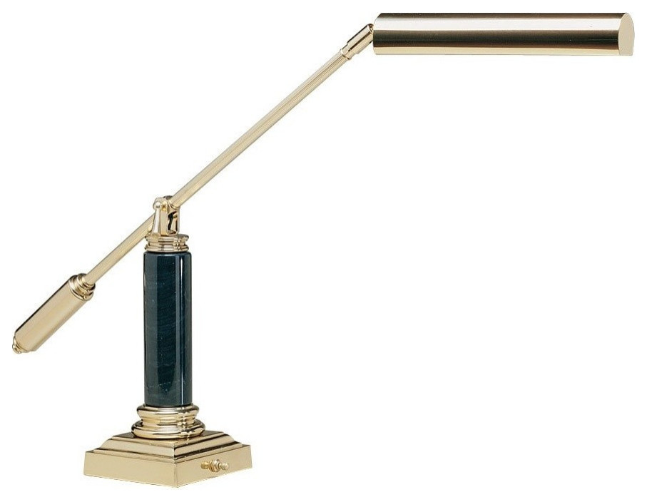 House of Troy 10" Polished Brass Marble Grand Piano Lamp- P10-191-61M