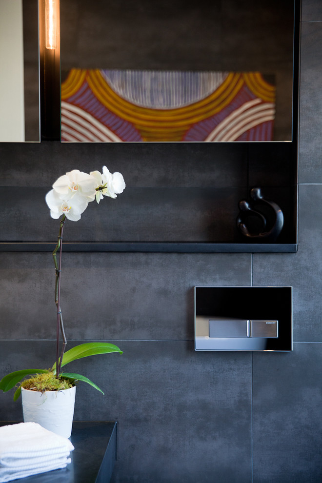 Design ideas for a contemporary bathroom in Sydney.