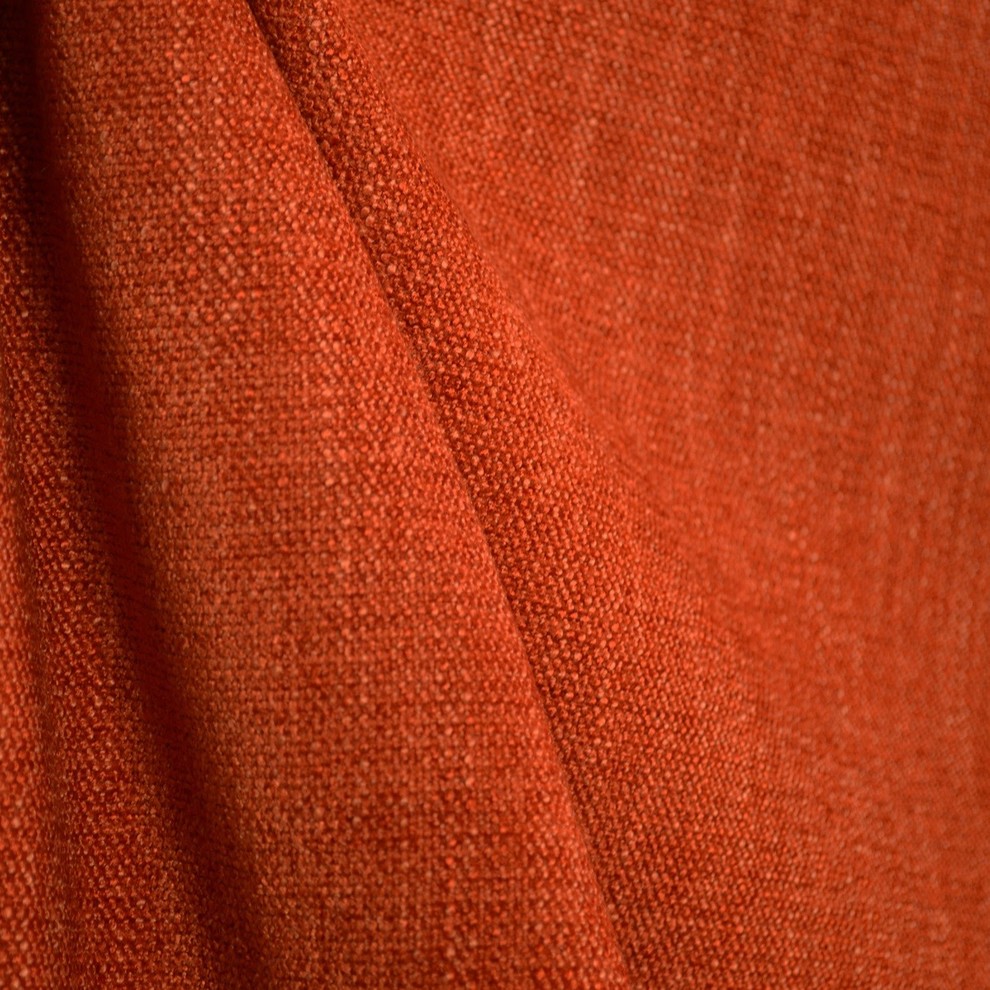 Austen Sedona Solid Burnt Orange Poly Chenille Fabric