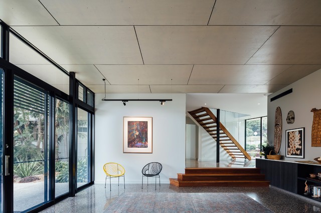 The Emerald House modern-family-room