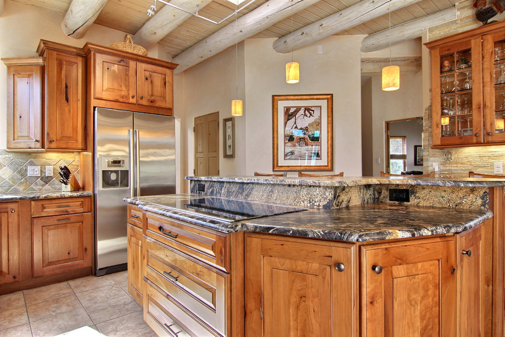 Kitchen - rustic kitchen idea in Albuquerque