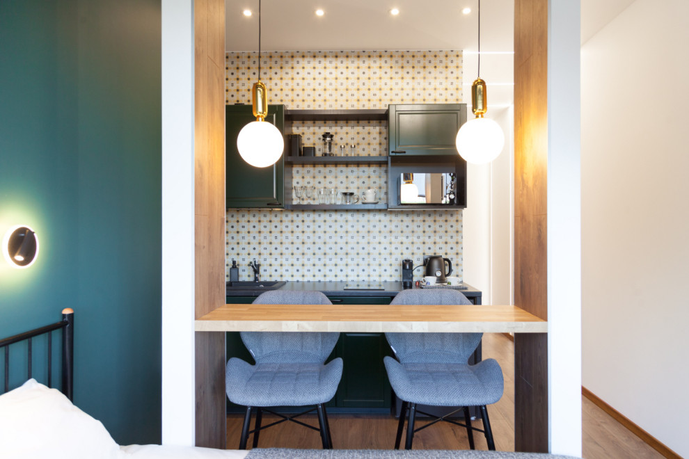 "Инстаграмная" студия в зеленых тонах