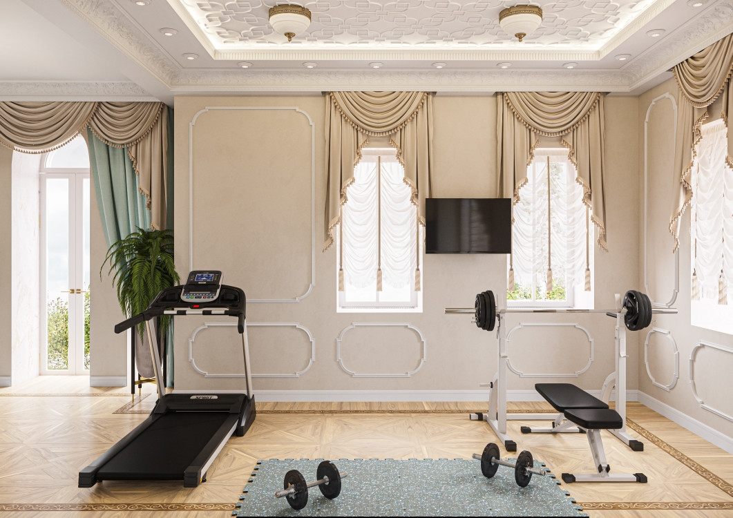 Спортзал с выходом на тераса 2-ой этаж