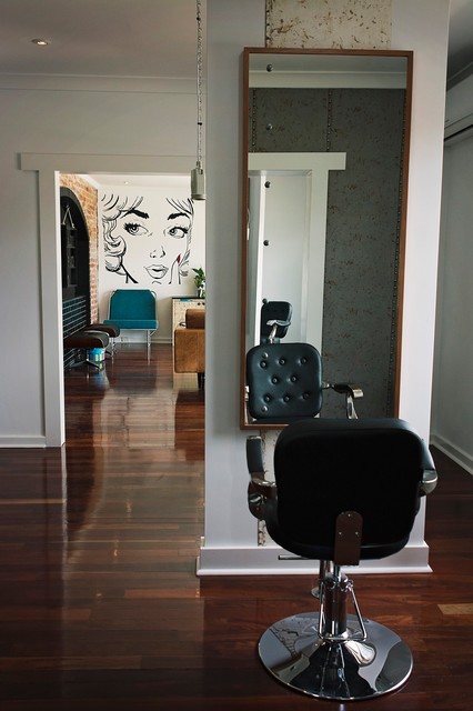 So much going on. industrial-family-room