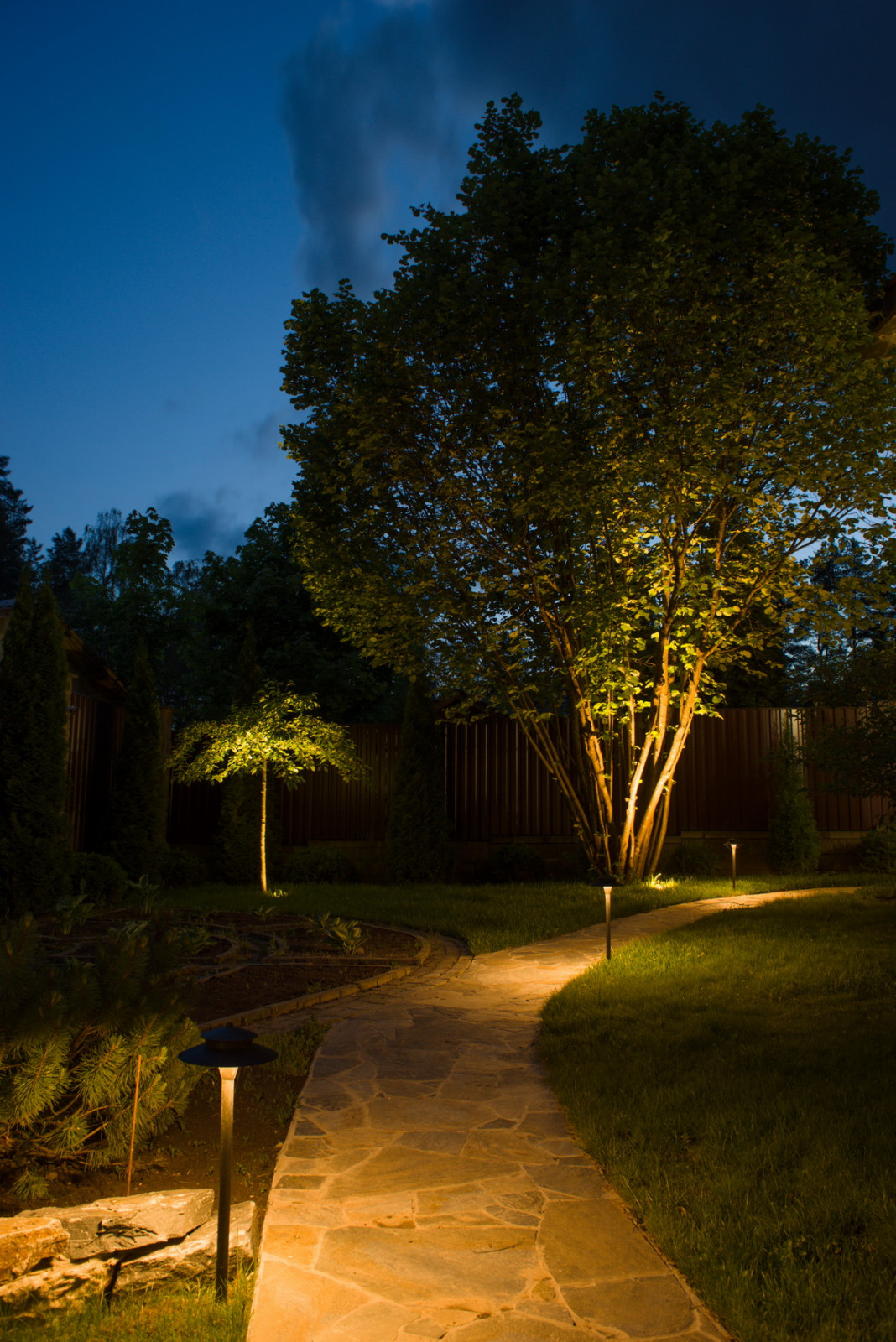 Архитектурное освещение аллеи