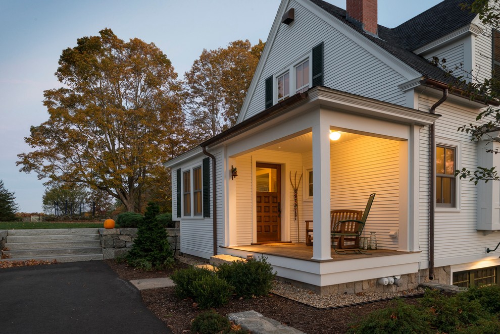 Design ideas for a country white exterior in Portland Maine.