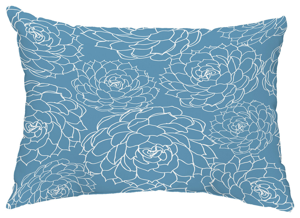 Olena 14"x20" Floral Decorative Outdoor Pillow, 14" x 20