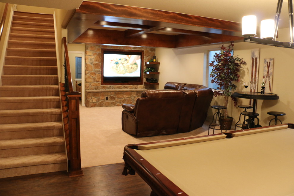 Colorado Basement Rustic Basement Denver by HŌM Solutions, Inc.