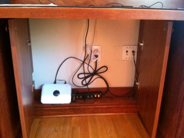 Home Office with Wood Top & Accents