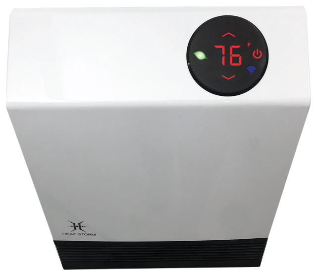 Heat Storm 1000 Watt Infrared Wall Mount WiFi Enabled Heater Contemporary Space Heaters by