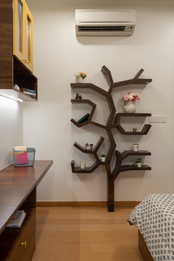 Photo of a contemporary family room in Bengaluru.