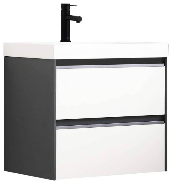 Berlin 24"Vanity Base Only White Modern Bathroom Vanities And Sink Consoles by PARMA HOME