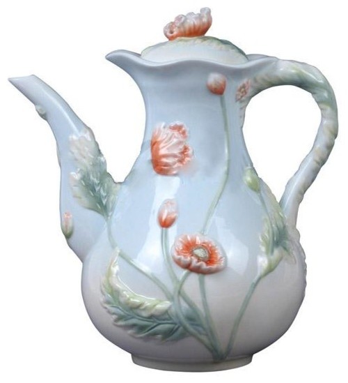 Poppy Teapot, Poppy, Fine Porcelain