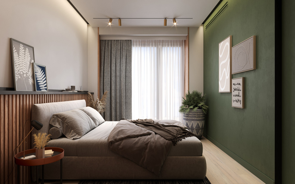 Квартира с зелеными акцентами