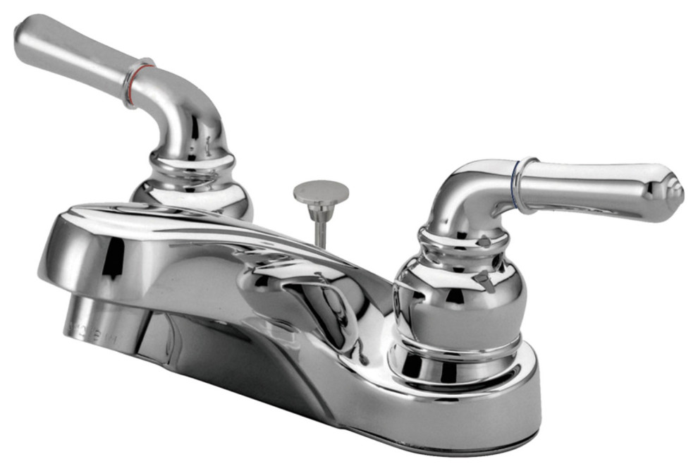 Magellan Centerset Lavatory Faucet Lever Handles Brass Pop Up