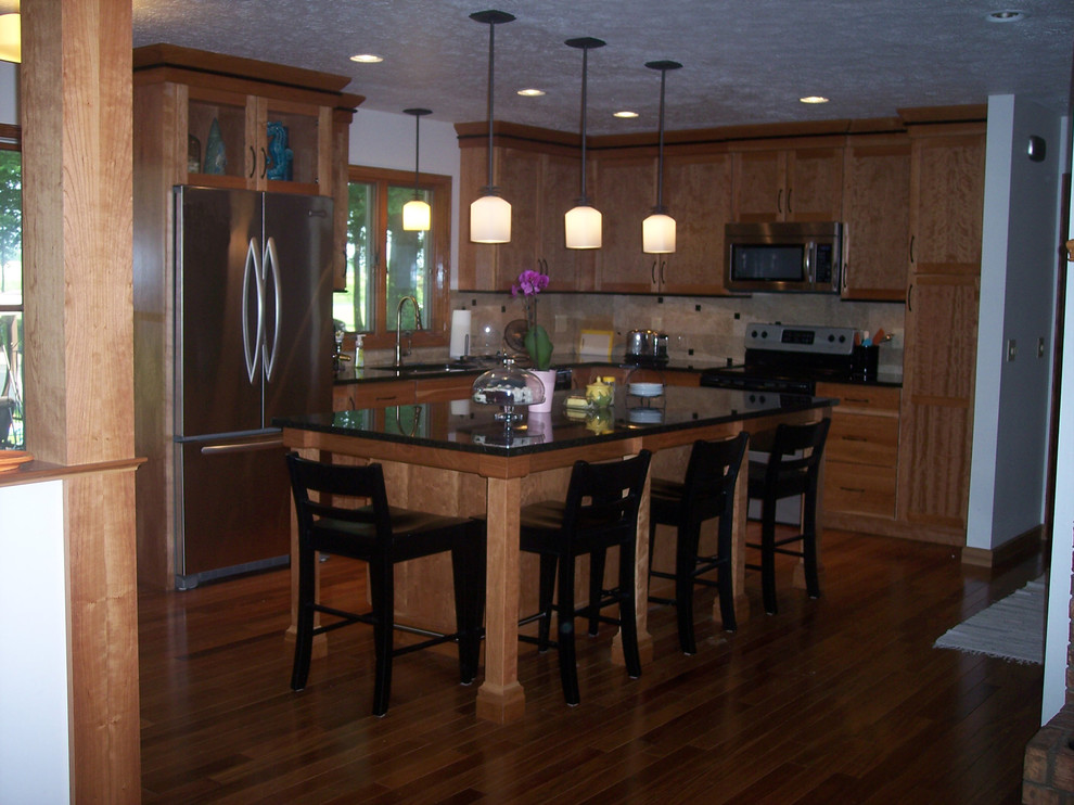 Photo of a contemporary kitchen in Cleveland.