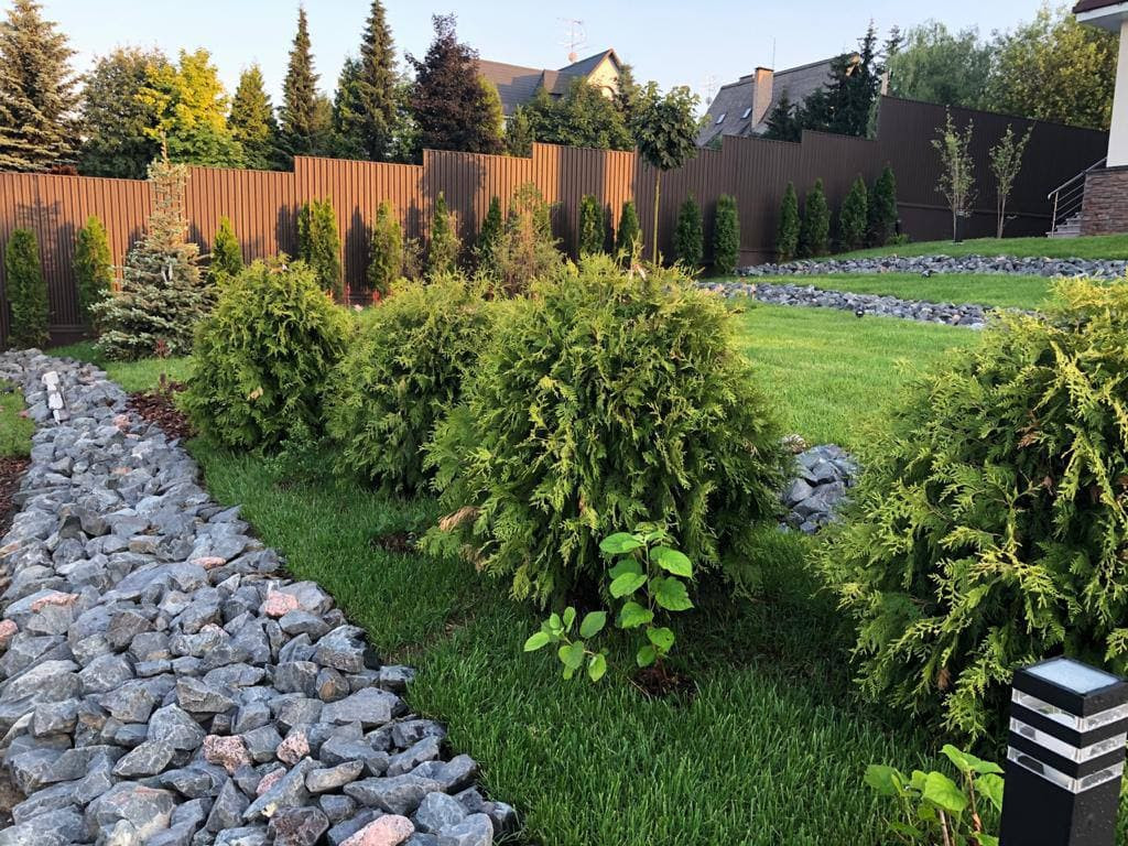 благоустройство и озеленение участка