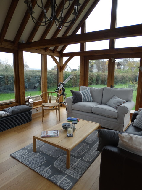 Oak framed extension dagligstue