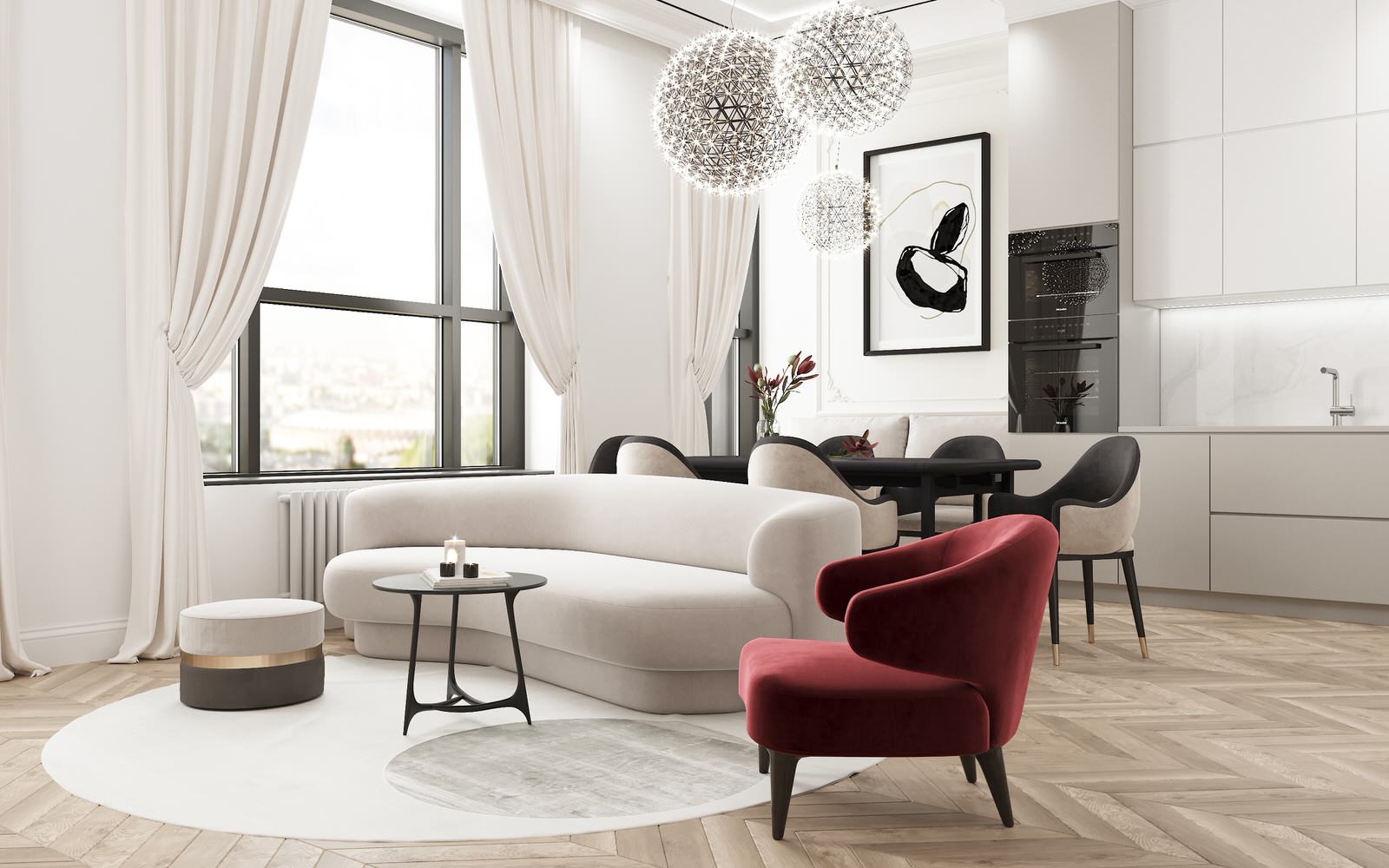 Дизайн интерьера: «Неоклассика в ЖК Суббота»