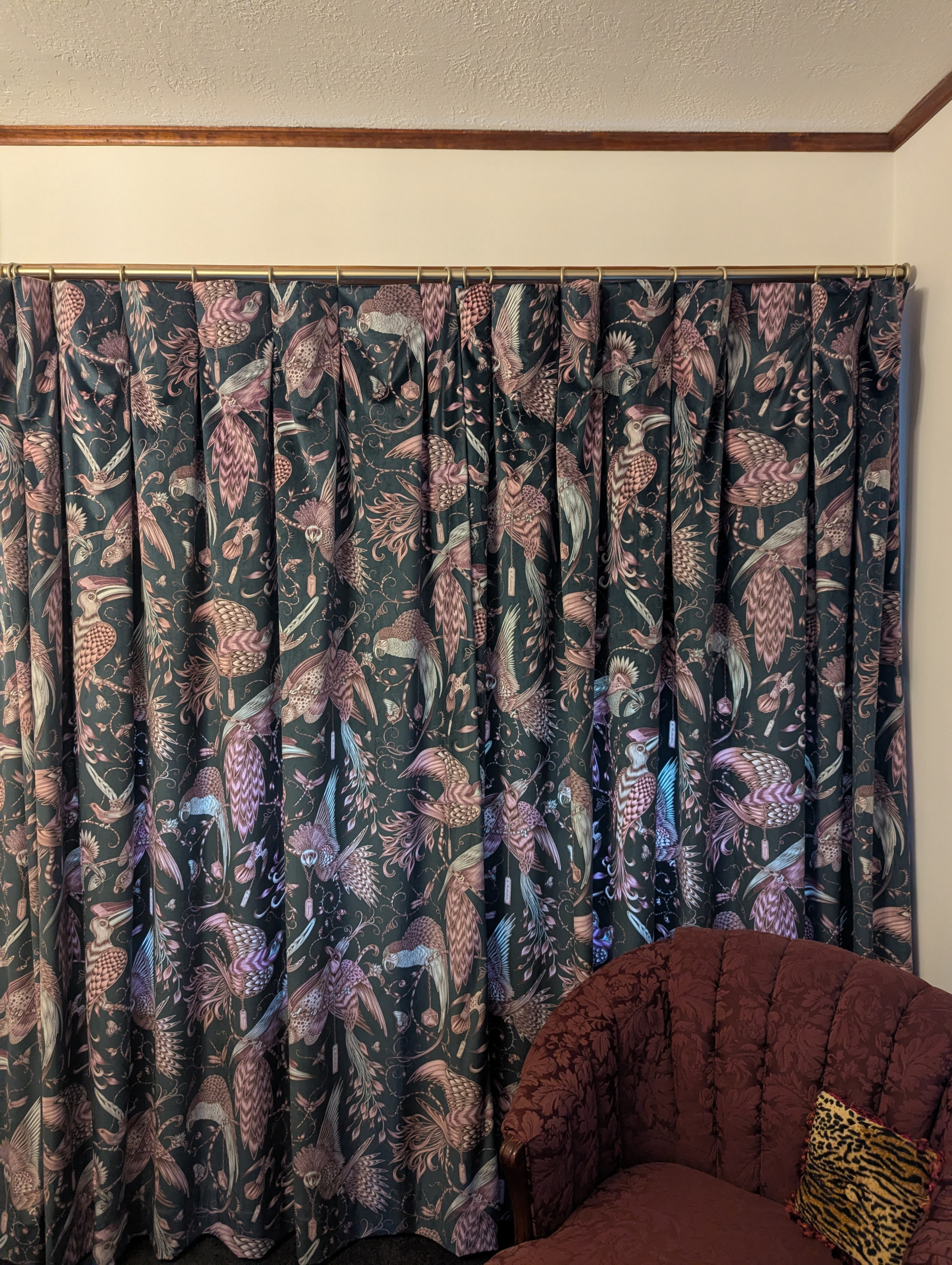 Custom Velvet Drapery & Hardware